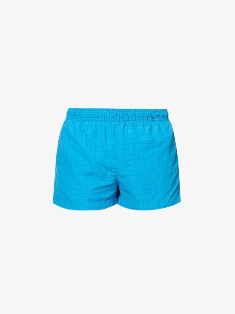 Medium chain-print mid-rise swim shorts