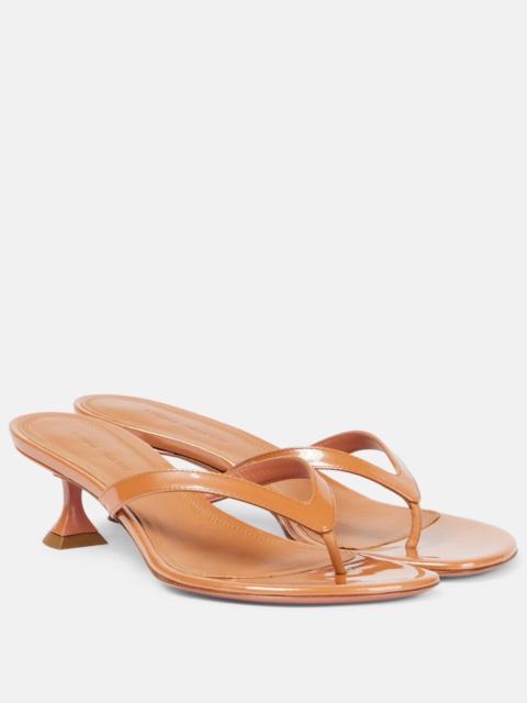 Amina Muaddi Juliette 45 patent leather thong sandals