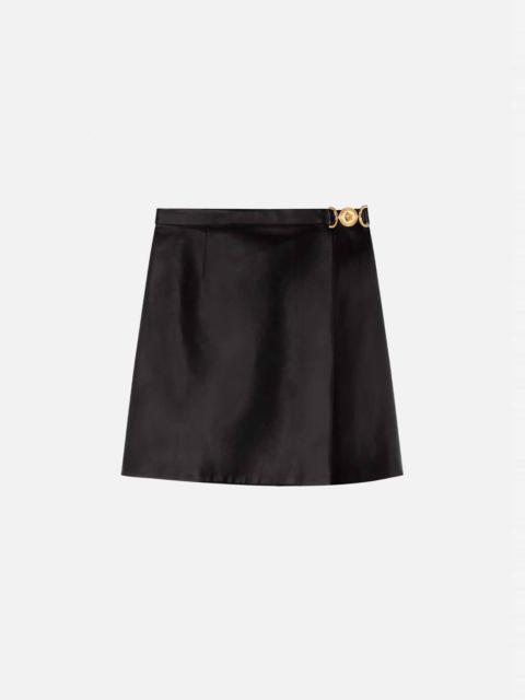 VERSACE Medusa Nappa Leather Mini Skirt