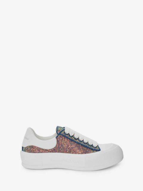Alexander McQueen Deck Plimsoll in Petrol Blue