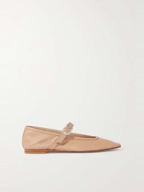 Leather Mary Jane ballet flats