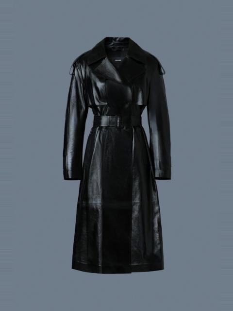MACKAGE CARMELA Leather Trench with Belt