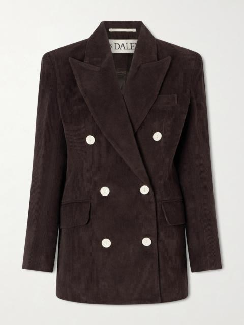 S.S.DALEY Eilidh Double-breasted Cotton-corduroy Blazer