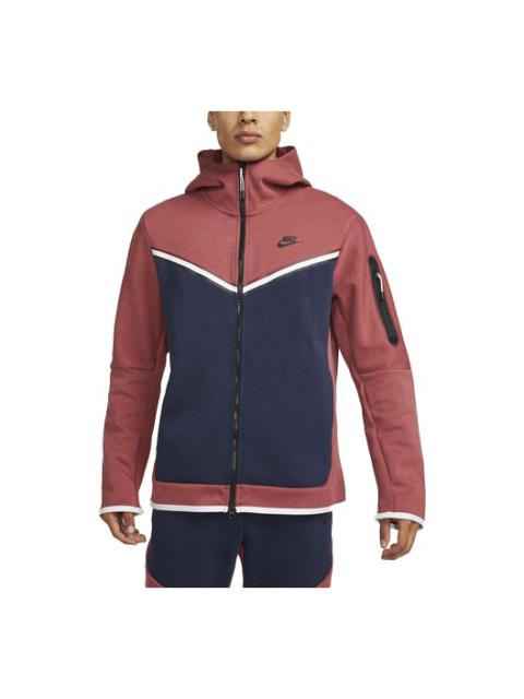 Nike Nike Casual Sports Breathable Zipper Hooded Jacket Brown Red Brownred CU4489-661