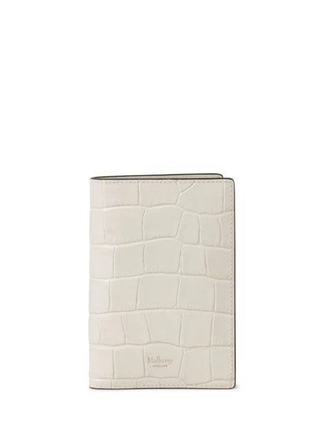 Passport Cover Eggshell Shiny Small Croc