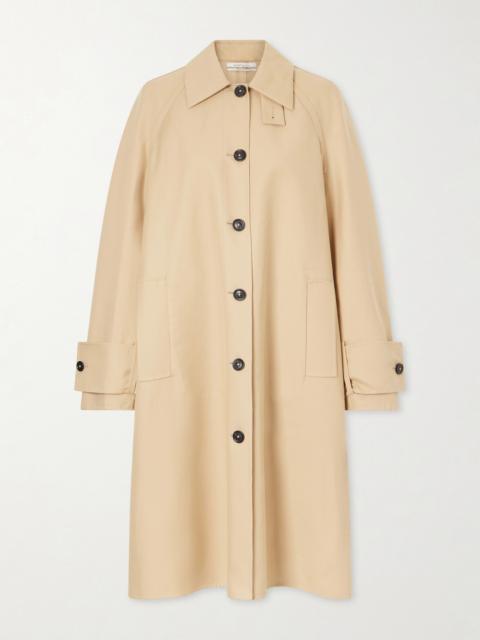 Another Tomorrow Balmacaan Double-face Cotton Long Coat