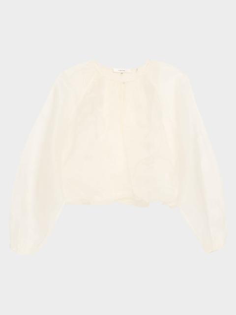 FRAME The Sheer Balloon Blouse