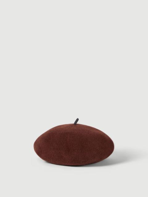 Brunello Cucinelli Wool beret with precious detail