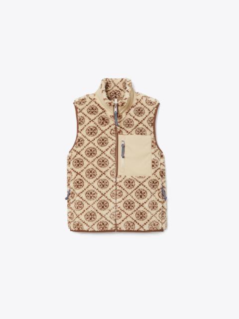 TORY BURCH T Monogram Fleece Vest