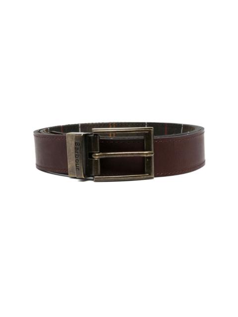 Barbour buckle leather belt