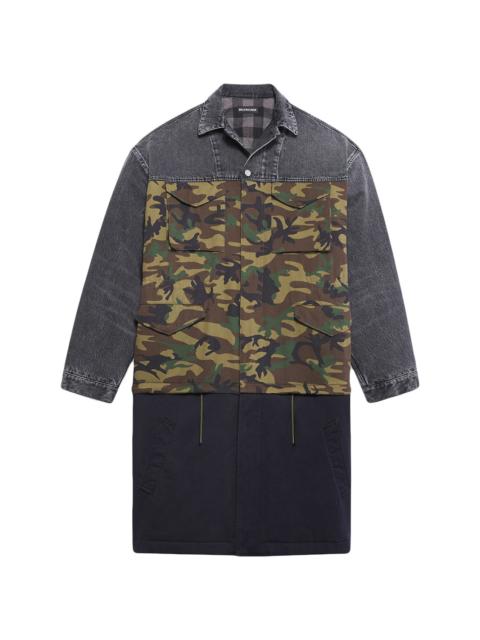 BALENCIAGA patchwork car coat