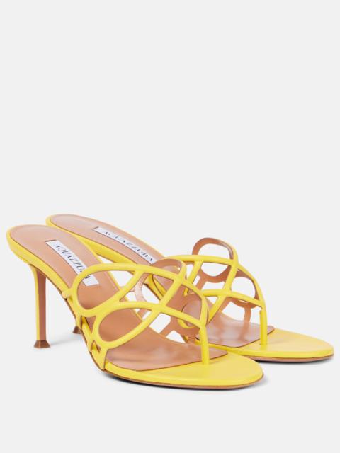 AQUAZZURA Infinito 75 leather sandals