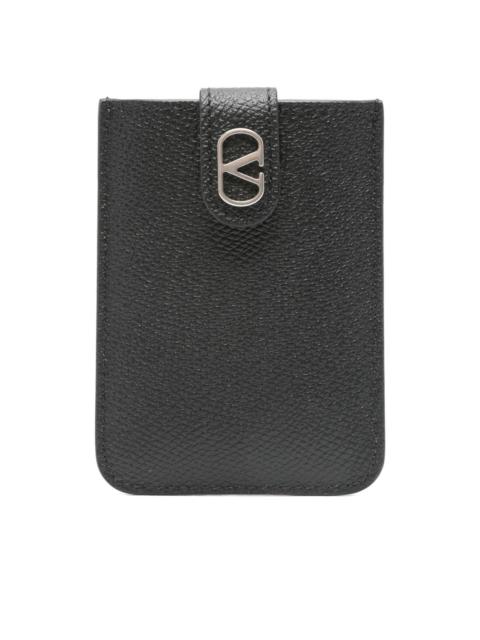 Valentino leather clasp cardholder