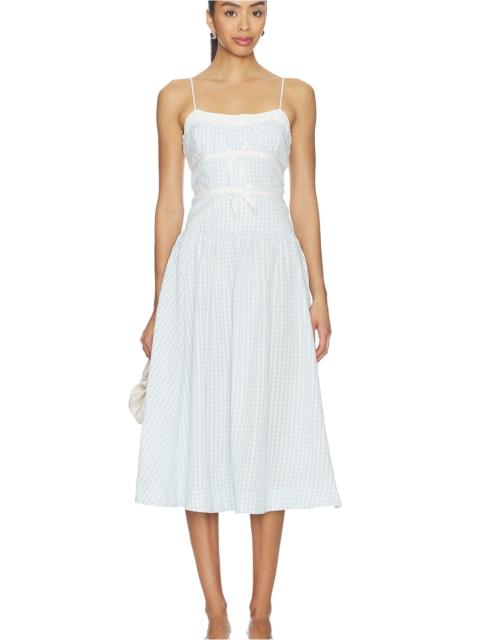 For Love & Lemons Georgia Gingham Midi Dress