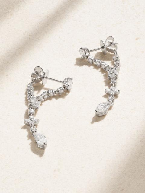 ANITA KO Vivi 18-karat white gold diamond earrings Silver