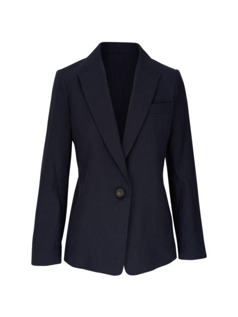 single-breasted cotton blazer