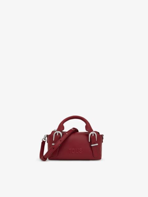 TOUS Small burgundy-colored leather Bowling bag TOUS Buckles