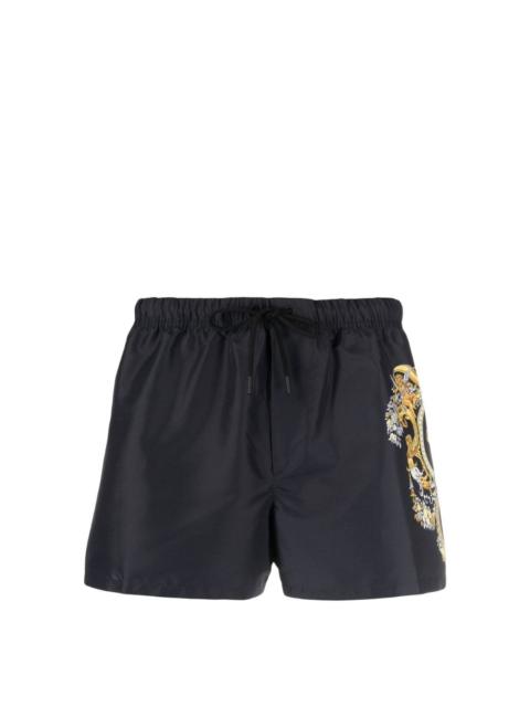 VERSACE logo-print swim shorts