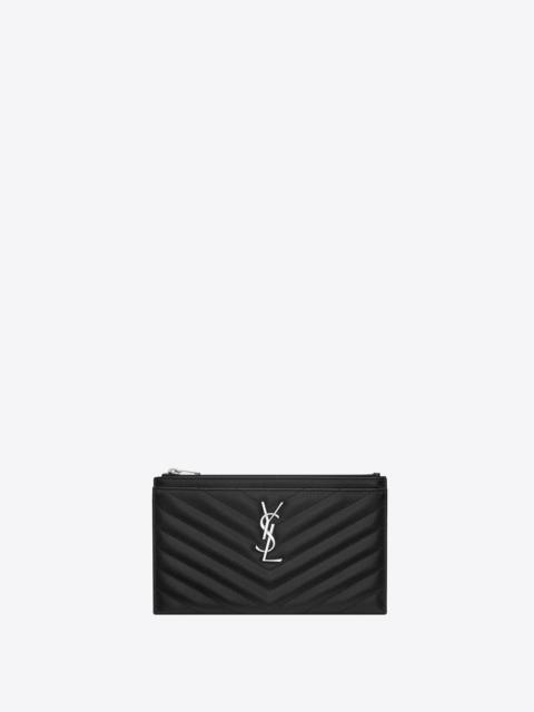 SAINT LAURENT cassandre saint laurent matelassé bill pouch in grain de poudre embossed leather