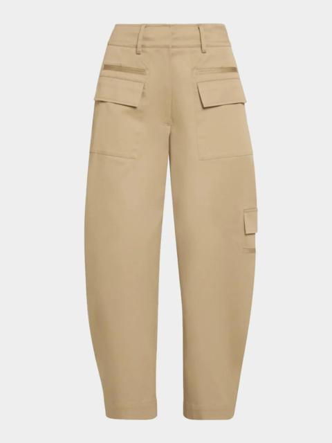 Proenza Schouler Talla Barrel-Leg Cotton Cargo Pants
