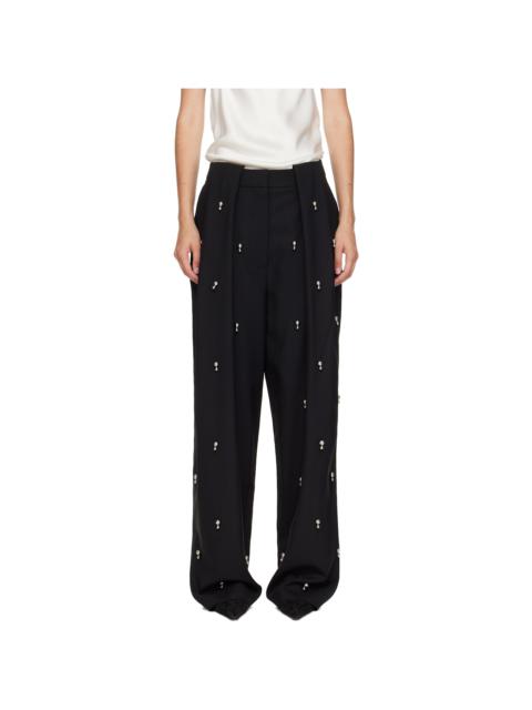 Stella McCartney Black Sphere Embroidered Balloon Trousers