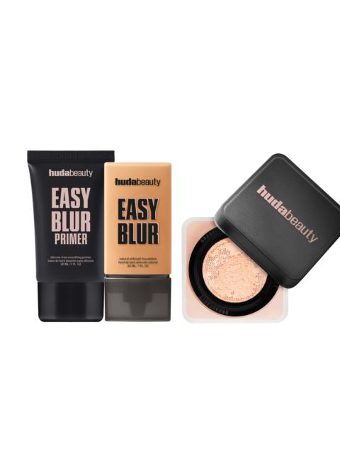 Huda Beauty Easy Routine Kit | Full Coverage Foundation, Primer & Powder