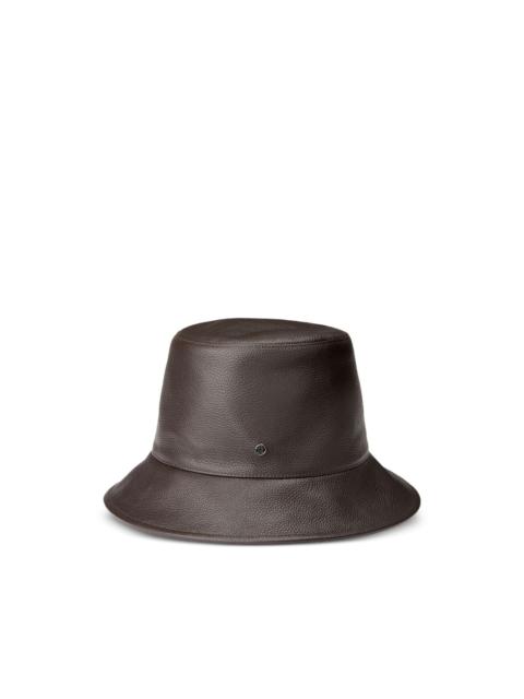 MAISON MICHEL Fredo grained-leather bucket hat