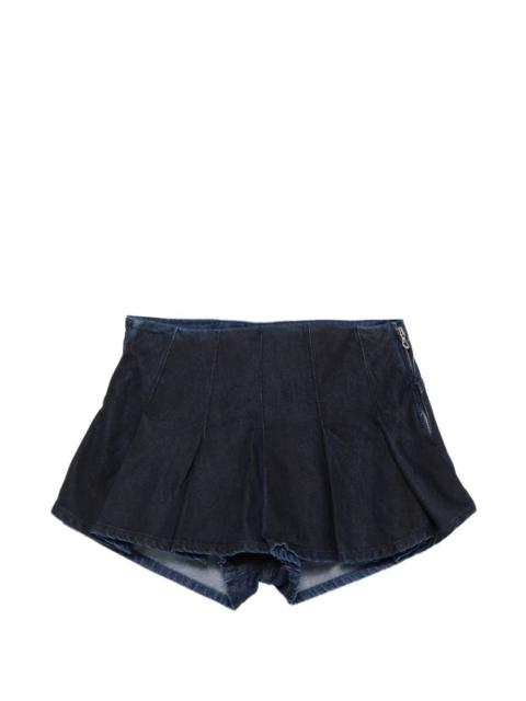 Diesel pleated denim shorts
