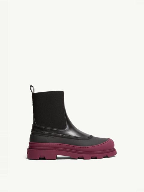 Moncler Vera Edge Leather Ankle Boots