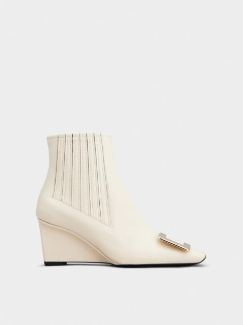 Roger Vivier Belle Vivier Wedge Booties in leather