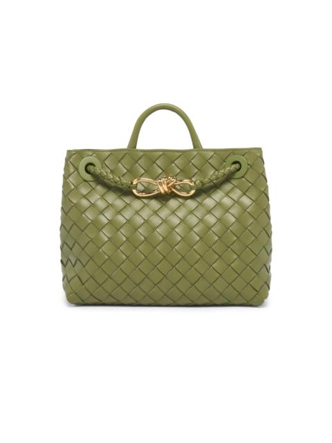 Bottega Veneta Women's Andiamo Small Intrecciato-Leather Top-Handle Bag - Matcha