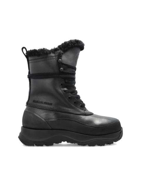 Canada Goose fur-trim lace-up boots