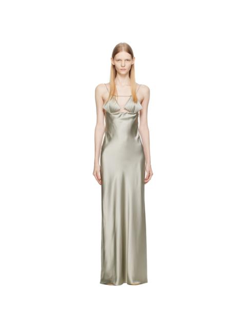 BEVZA Gray Mermaid Maxi Dress