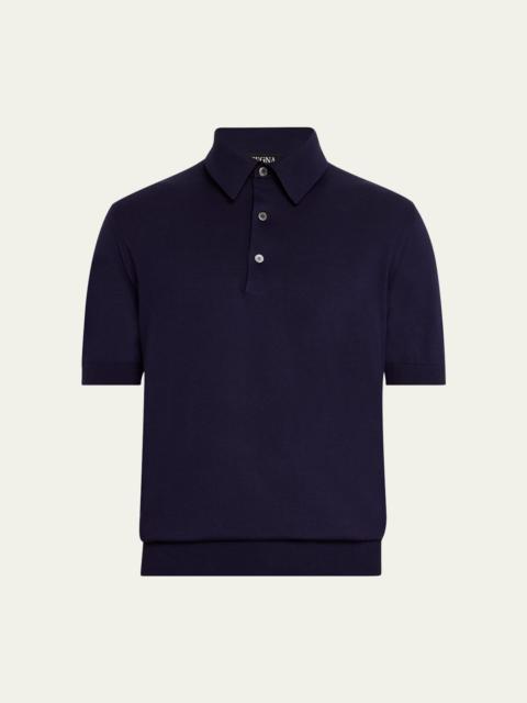 Men's Premium Cotton Short-Sleeve Knit Polo