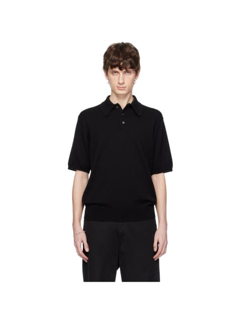 TAKAHIROMIYASHITA TheSoloist. Black Regular Fit Collar Short Sleeve Polo