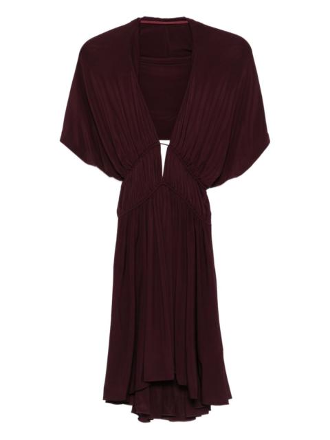 Alaïa V-neck gathered day dress