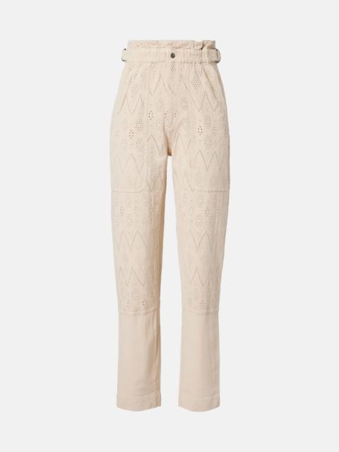Isabel Marant Étoile Kylea broderie anglaise straight jeans