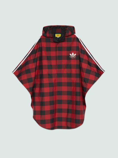 GUCCI adidas x Gucci Gingham nylon cape coat