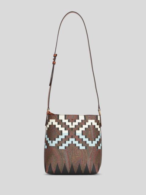 Etro SMALL PAISLEY CROSSBODY BAG WITH GEOMETRIC PRINT