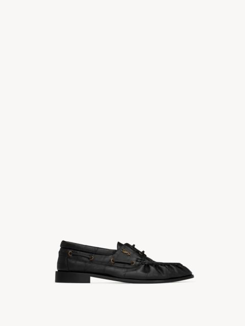 SAINT LAURENT LE LOAFER BATEAU IN EEL