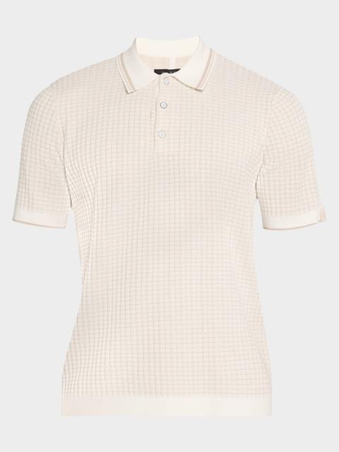 rag & bone Men's Harvey Rib-Knit Polo Shirt