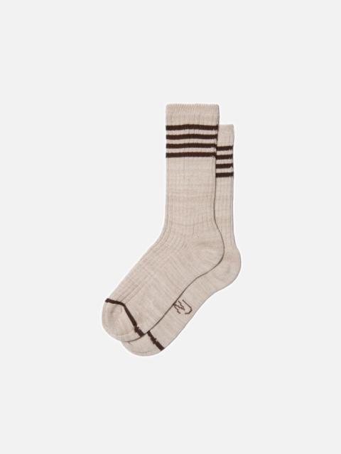 Nudie Jeans Women Tennis Socks Stripe Beige