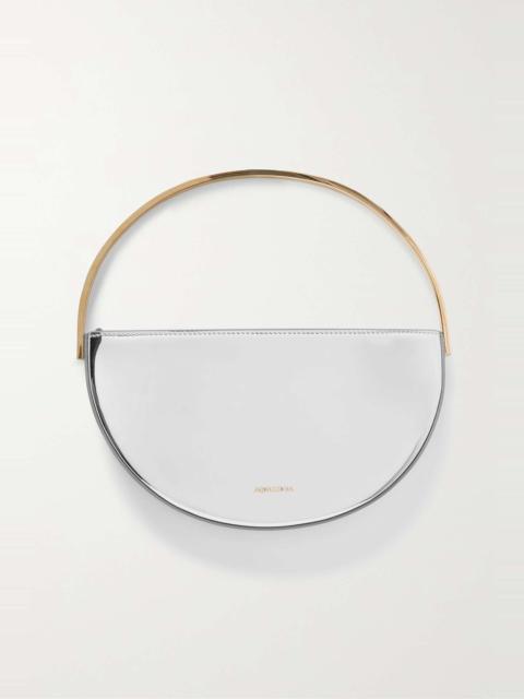 Purist mirrored-leather shoulder bag