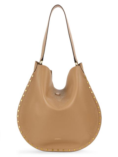 Isabel Marant Women's Oskan Grained Leather Hobo Bag - Cappuccino