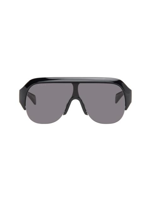 GUCCI Black Shield Sunglasses