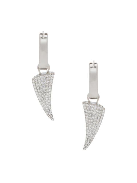 Alexander McQueen Women's Silvertone & Crystal Tiger Claw Drop Earrings - Silver Grey