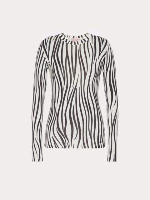 JERSEY T-SHIRT WITH ZEBRA 1966 PRINT