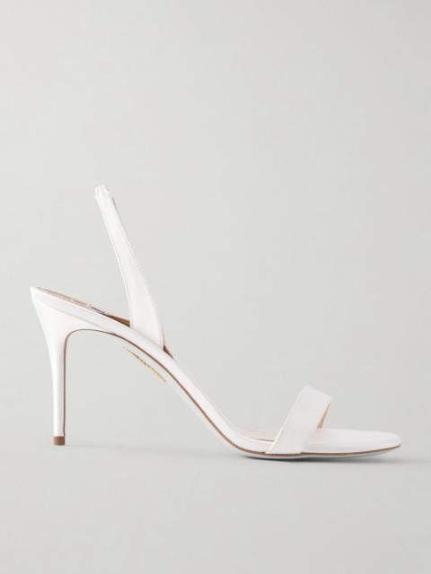 AQUAZZURA So Nude 85 Satin Slingback Sandals