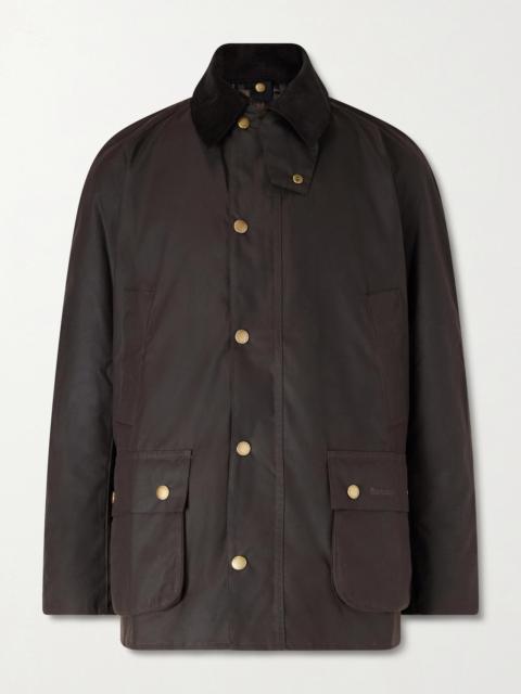 Barbour Ashby Corduroy-Trimmed Waxed-Cotton Jacket