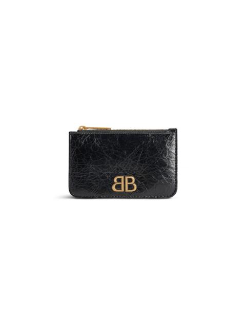BALENCIAGA Women's Monaco Long Coin And Card Holder  in Black